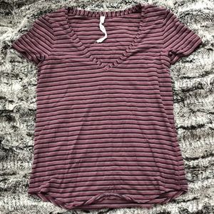 Lululemon Love Tee Sz6 purple Striped